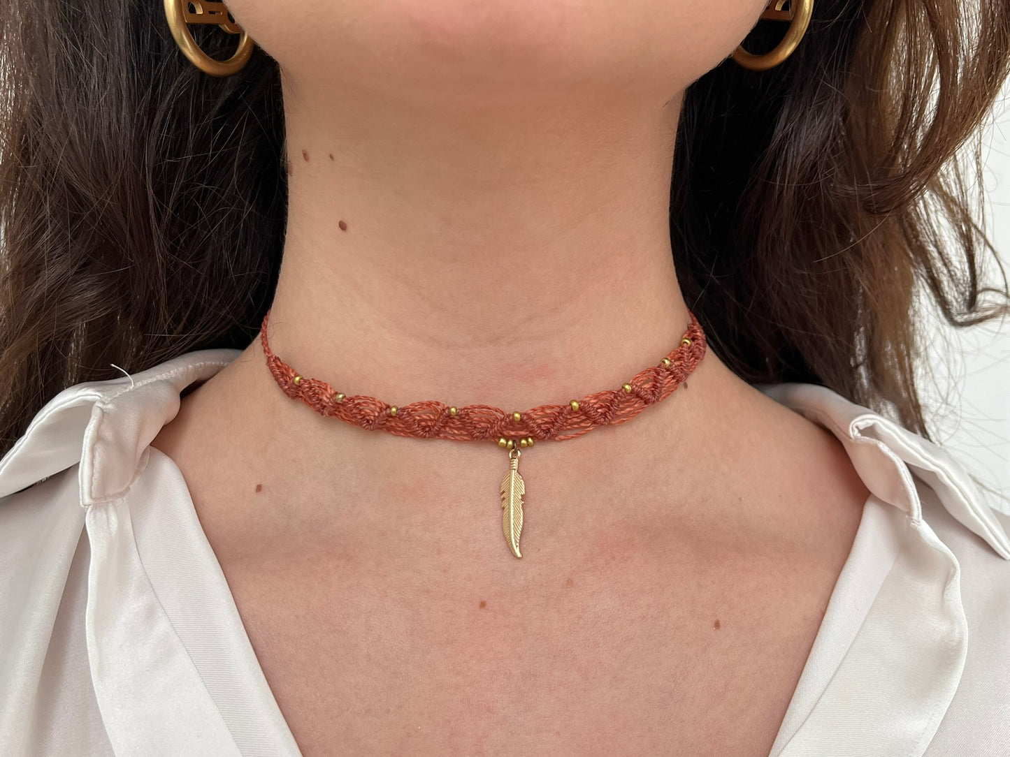 Halskette Feder